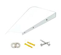 Rideau de fenêtre extérieur - Porte auvent 40x40 cm | Balcon terrasse avec auvent solaire | Protection de la voile d'ombrage contre la pluie et la neige | Auvent incurvé durable en PC, façade de cas