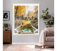 Rideau de Fenetre Isolant Thermique 111 x 174 cm avec Protection Thermique - Fermeture Automatique - Coupe-Vent Magnétique Moustiquaire pour Chambre à Coucher, Cuisine, A