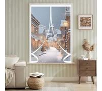 Rideau de Fenetre Isolant Thermique 45 x 65 cm Anti Froid et Chaleur Vent Isolation Phonique Imperméable Fenetre Magnétique Moustiquaire pour Cuisine, Chambre à Coucher, A