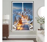 Rideau de Fenetre Magnétique 122 x 94 cm Anti Froid et Chaleur Vent Isolation Phonique Imperméable Rideau de Fenetre D'Hiver Magnétique pour Salon, Chambre Chauffante, A