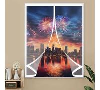 Rideau de Fenetre Magnétique 150 x 150 cm Anti Froid et Chaleur, Imperméable, Fermeture Automatique Rideau de Fenetre D'Hiver Magnétique pour Différentes Tailles, A