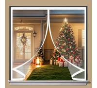 Rideau de Fenetre Magnétique 50 x 118 cm Coupe-Vent, Protection Contre Le Froid, Isolation Thermique Moustiquaire Magnetique Fenetre Convient à Tous Types de Fenêtres, A