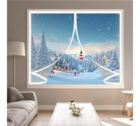 Rideau de Fenetre Magnétique 50 x 58 cm Fermeture Automatique, Anti Froid et Chaleur, Imperméable Moustiquaire Magnetique Fenetre pour Cuisine, Chambre à Coucher, A