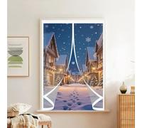 Rideau de Fenetre Magnétique 70 x 130 cm Coupe-Vent, Protection Contre Le Froid, Isolation Thermique Moustiquaire Magnétique pour Fenetre pour Cuisine, Chambre à Coucher, A