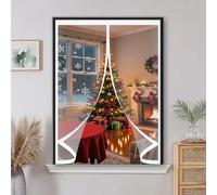 Rideau de Fenetre Magnétique 94 x 128 cm Coupe-Vent, Protection Contre Le Froid, Isolation Thermique Fenetre Rideau Thermique Anti Froid pour Cuisine, Chambre à Coucher, A