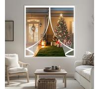 Rideau de Fenetre Magnétique 94 x 74 cm Fermeture Automatique - Coupe-Ven- avec Protection Thermique Rideau de Fenetre D'Hiver Magnétique pour Salon, Chambre Chauffante, A