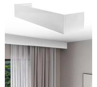 Rideau de fenêtre moderne à montage au plafond, corniche, panneau de cantonnière robuste, installation facile, aucune piste nécessaire, 4 m pour une décoration d'intérieur élégante