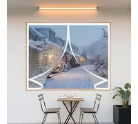 Rideau de Fenetre Thermique 110 x 150 cm avec Protection Thermique - Fermeture Automatique - Coupe-Vent Isolation de Fenetre D'Hiver pour Différentes Tailles, A