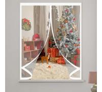 Rideau de Fenetre Thermique 140 x 160 cm Anti Froid et Chaleur Vent Isolation Phonique Imperméable Moustiquaire Fenetre Rideau pour Salon, Chambre Chauffante, A