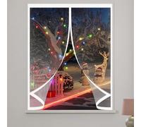 Rideau de Fenetre Thermique 166 x 94 cm Anti Froid et Chaleur Vent Isolation Phonique Imperméable Rideau de Fenetre Magnétique Thermique pour Cuisine, Chambre à Coucher, A