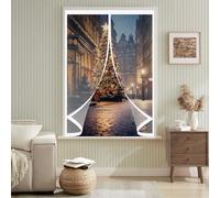 Rideau de Fenetre Thermique 40 x 42 cm Durable, Coupe-Vent, Imperméable, Fermeture Automatique Moustiquaire Fenetre Magnétique pour Cuisine, Chambre à Coucher, A