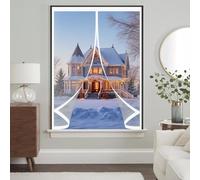 Rideau de Fenetre Thermique 50 x 92 cm Fermeture Automatique - Coupe-Ven- avec Protection Thermique Magnétique Moustiquaire Rideau Convient à Tous Types de Fenêtres, A