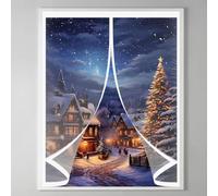 Rideau de Fenetre Thermique 82 x 61 cm Chaud en Hiver et Frais en Été, Chaud Coupe-Vent et Insonorisant Fenetre Magnétique Moustiquaire Convient à Tous Types de Fenêtres, A