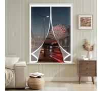 Rideau de Fenetre Thermique 90 x 94 cm Fermeture Automatique, Anti Froid et Chaleur, Imperméable Rideau de Fenetre D'Hiver Magnétique pour Salon, Chambre Chauffante, A