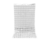 Rideau DE FÊTE CARRÉS Scintillants 2X1M Argent