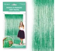 rideau de fête franges holographiques 2x1m vert - générique rfm24vr Vert