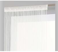 Atmosphera Rideau de fils unis et colorés Guopo 90x200 cm Ivoire