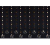 Rideau de flocons de neige - 83 LED / 200 cm - Batterie Intérieur et Extérieur