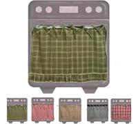 Rideau De Four Artisanal En pour coton Pur Jupe De Cuisinière Style Campagnard 76x55cm Pour Décoration Intérieure Chaude(Green)