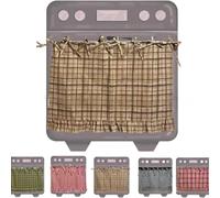 Rideau De Four Artisanal En pour coton Pur Jupe De Cuisinière Style Campagnard 76x55cm Pour Décoration Intérieure Chaude(Khaki)