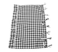 Rideau de Four de Ferme à Carreaux, Jupe Décorative Cuisine Rustique | Tissu Épais Coton-lin, Bord Volanté Brodé, Fixation sans Outil pour Portes de Four et Meubles