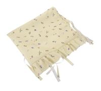 Rideau de Four Rustique de Ferme avec Dentelle, Lien Ruban | Polyester Jaune, Bord Volanté, pour Portes de Four et Lave-vaisselle, Usage la Cuisine Quotidien, sans Perçage