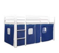 Homestyle4u Rideau de lit HS4U Bleu pour lit mezzanine