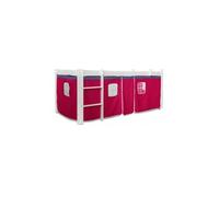 Rideau de lit pour lit mezzanine en coton Rose
