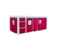 Rideau De Lit Pour Lit Mezzanine En Coton Rose