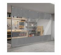 Rideau de pergola extérieur en PVC résistant aux intempéries - Bâche industrielle en vinyle avec panneau transparent, séparateur sur mesure pour patio, fenêtres et portes de garage - Préserv