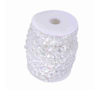 Rideau de Perles Cristal 30m - DIY Facile à Installer Décoration de Porte Transparent pour Maison Chambre Noël Mariage Fête avec Chaîne Acrylique Diamant AB