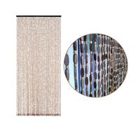 Rideau de perles de bambou fait à la main pour portes 90 x 210 cm en fil de bois - Séparateur de pièce - Décoration élégante - Couleur café multiple