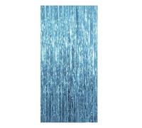 Rideau de Pluie, Ballon, Robe de Salle de Mariage, fête d'anniversaire, Affichage Mural, Multi-scènes, adapté à l'arrangement, Pompon, Ruban de Couleur Tables Et Chaises Événementielles (Blue, 1X2M)