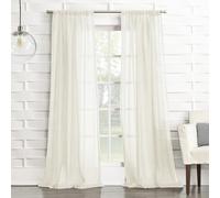 Rideau de Poche en Forme de Tringle à Rideaux à Texture écrasée N° 918-50 x 274,3 cm - Crème - Blanc cassé