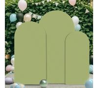 Rideau de porte 2D, design d'arche vert olive/bleu saphir/noir, tailles 120 cm, 150 cm, 180 cm, 200 cm et 220 cm, convient pour les mariages, en tissu de spandex double face, adapté pour la décoration