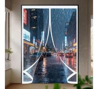 Rideau de Porte à Isolation Thermique 240 x 240 cm Fermeture Automatique, Anti Froid et Chaleur, Imperméable Rideau de Porte Anti Froid pour Salon, Chambre Chauffante, A