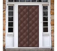 Rideau de porte à isolation thermique magnétique résistant au vent et au froid - Utilisation en cuisine - 130 x 220 cm - Marron - Solution d'économie d'énergie et de réduction du bruit