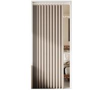 Rideau de porte à isolation thermique Rideau occultant accordéon avec tringle télescopique, multicolore, plusieurs tailles(Apricot,180x220cm/71x87in)