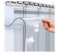 Rideau de Porte à lanières en PVC Transparent, Rideau Isolant de 2,1 mm d'épaisseur pour Serre, idéal pour entrepôt, supermarché, Usine, Garage, Toilettes et escaliers, 240 x 240 cm - Durabl