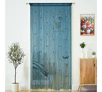 Rideau de Porte à Perles pour Le Salon, la Maison, la décoration de Chambre pour Adolescentes (Bleu Sarcelle 2, 100 x 280 cm)