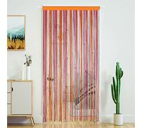 Rideau de porte à perles pour porte, frange à suspendre, séparateur, fenêtre, couloir, entrée (100 x 280 cm, arc-en-ciel)