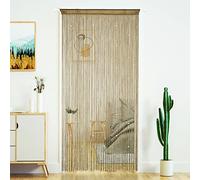 Rideau de Porte à Perles pour Salon, décoration de la Maison, décoration de Chambre pour Adolescentes (Écru 2, 100 x 200 cm)