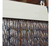 Rideau de Porte " Albi 1 " 100 X 230 CM Transparent/Noir Casa Insectes