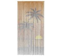 Rideau de porte anti-insectes, en bambou et pin massif, 90 x 220 cm, brise-vue naturel, pour fenêtres et portes, durable et respectueux de l'environnement