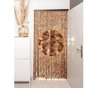 Rideau de porte anti-insectes Rideau moelleux 100x200cm Protection anti-mouches brun/beige/mixte