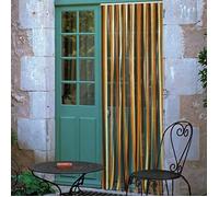 Rideau de porte Antilles en polyéthylène - 90x220 cm - brun et beige