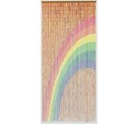 Rideau de porte Bâtonnets de bambou peints - dessin arc-en-ciel - 90 x 200 cm - Morel G