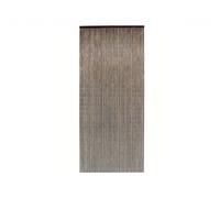 Rideau de porte Bâtonnets de bambou vernis - coloris acajou - 90 x 200 cm - Morel Marron