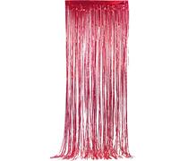 Smiffys Rideau scintillant, Rouge, Métallique, 91cm x 244cm