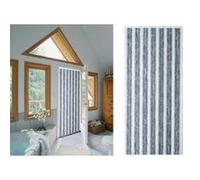 Rideau de porte chenille Florence Gris Blanc - 120 x 220 cm - Morel Gris G